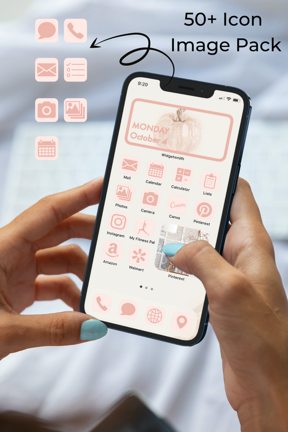 Pink Phone Icon Mega Pack - 52 Aesthetic Icons