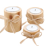 Smokey Birch Log Tea Candle Holders