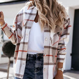 Plaid Long Sleeve Button Up Collared Shirt