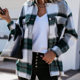 Plaid Long Sleeve Button Up Collared Shirt